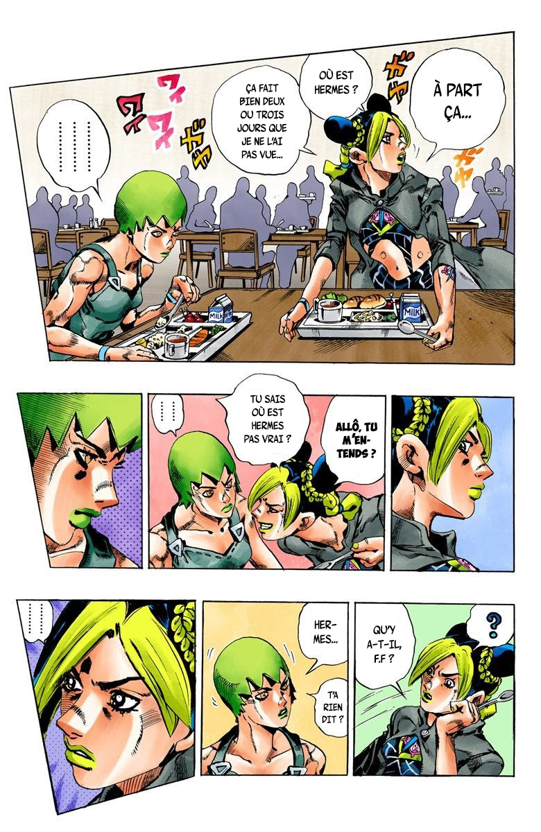 Read JoJo's Bizarre Adventure Part 6 Stone Ocean Official Colored FR Manga Online