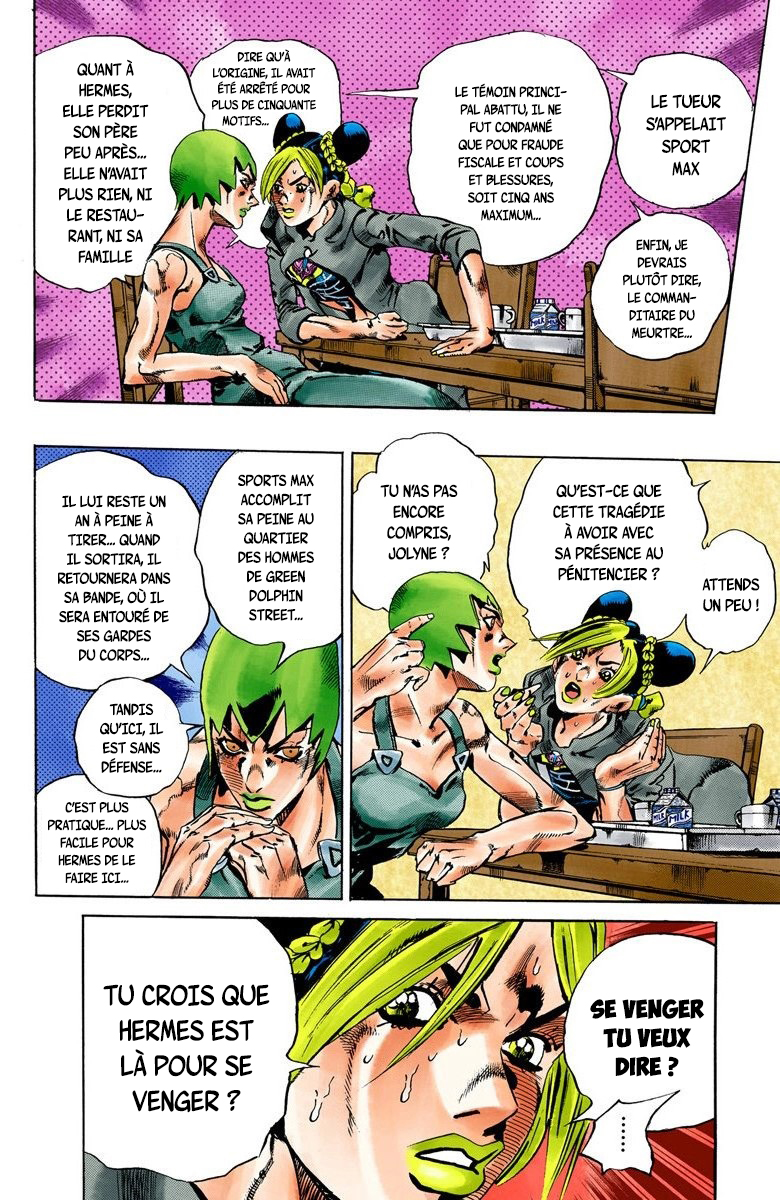 Read JoJo's Bizarre Adventure Part 6 Stone Ocean Official Colored FR Manga Online