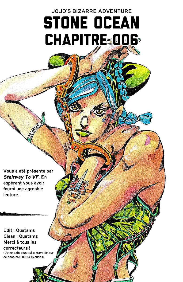 Read JoJo's Bizarre Adventure Part 6 Stone Ocean Official Colored FR Manga Online