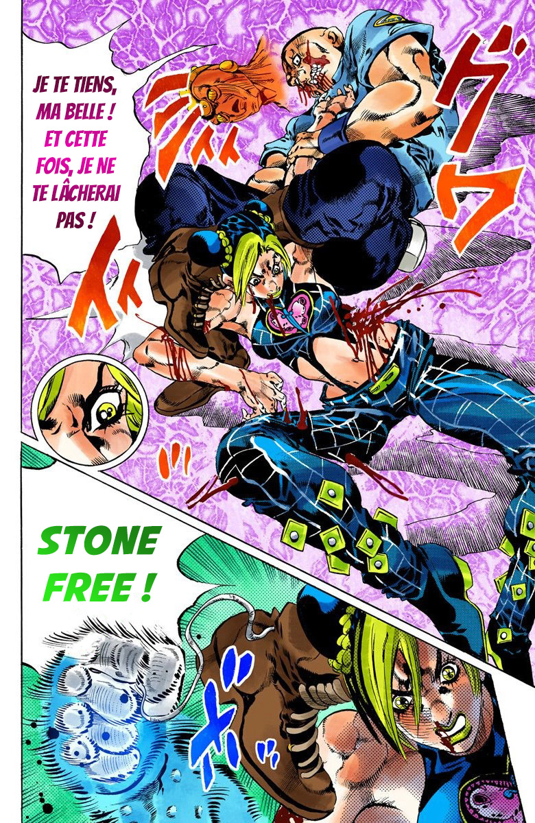 Read JoJo's Bizarre Adventure Part 6 Stone Ocean Official Colored FR Manga Online