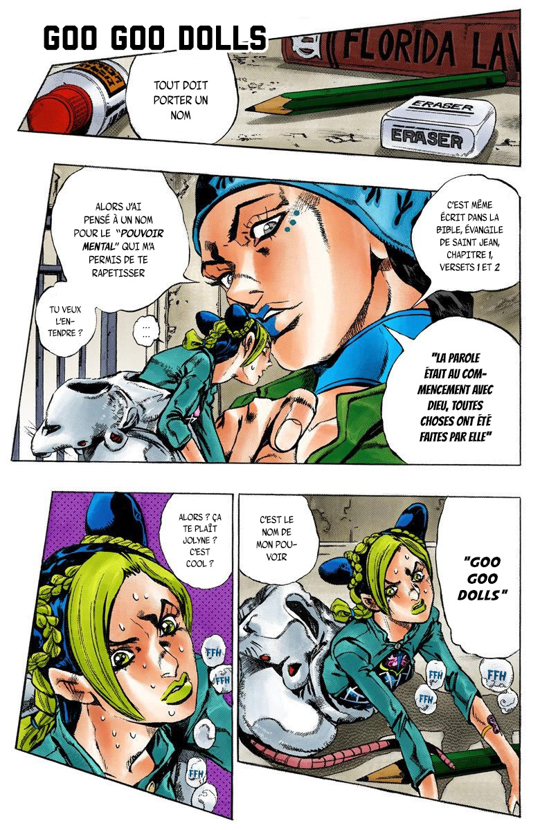 Read JoJo's Bizarre Adventure Part 6 Stone Ocean Official Colored FR Manga Online