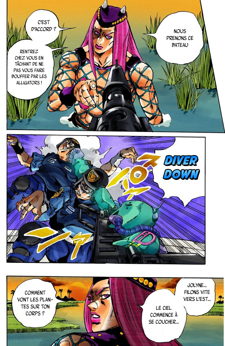 Read JoJo's Bizarre Adventure Part 6 Stone Ocean Official Colored FR Manga Online