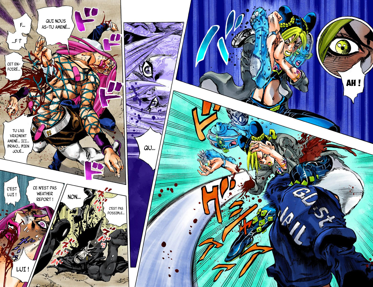 Read JoJo's Bizarre Adventure Part 6 Stone Ocean Official Colored FR Manga Online
