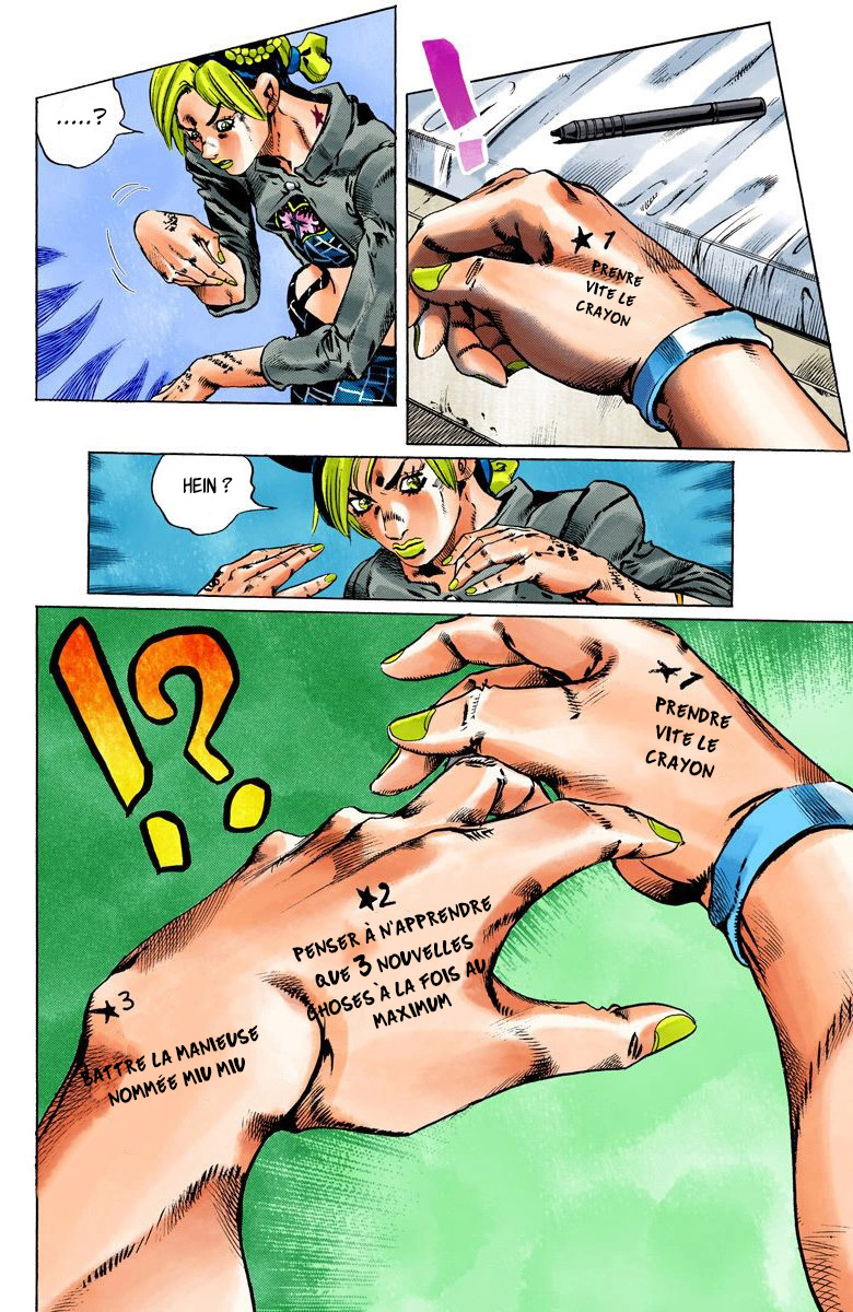 Read JoJo's Bizarre Adventure Part 6 Stone Ocean Official Colored FR Manga Online