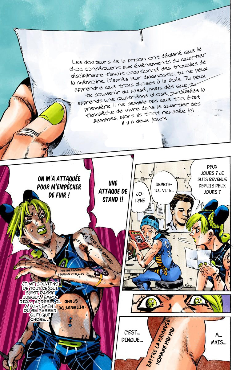 Read JoJo's Bizarre Adventure Part 6 Stone Ocean Official Colored FR Manga Online