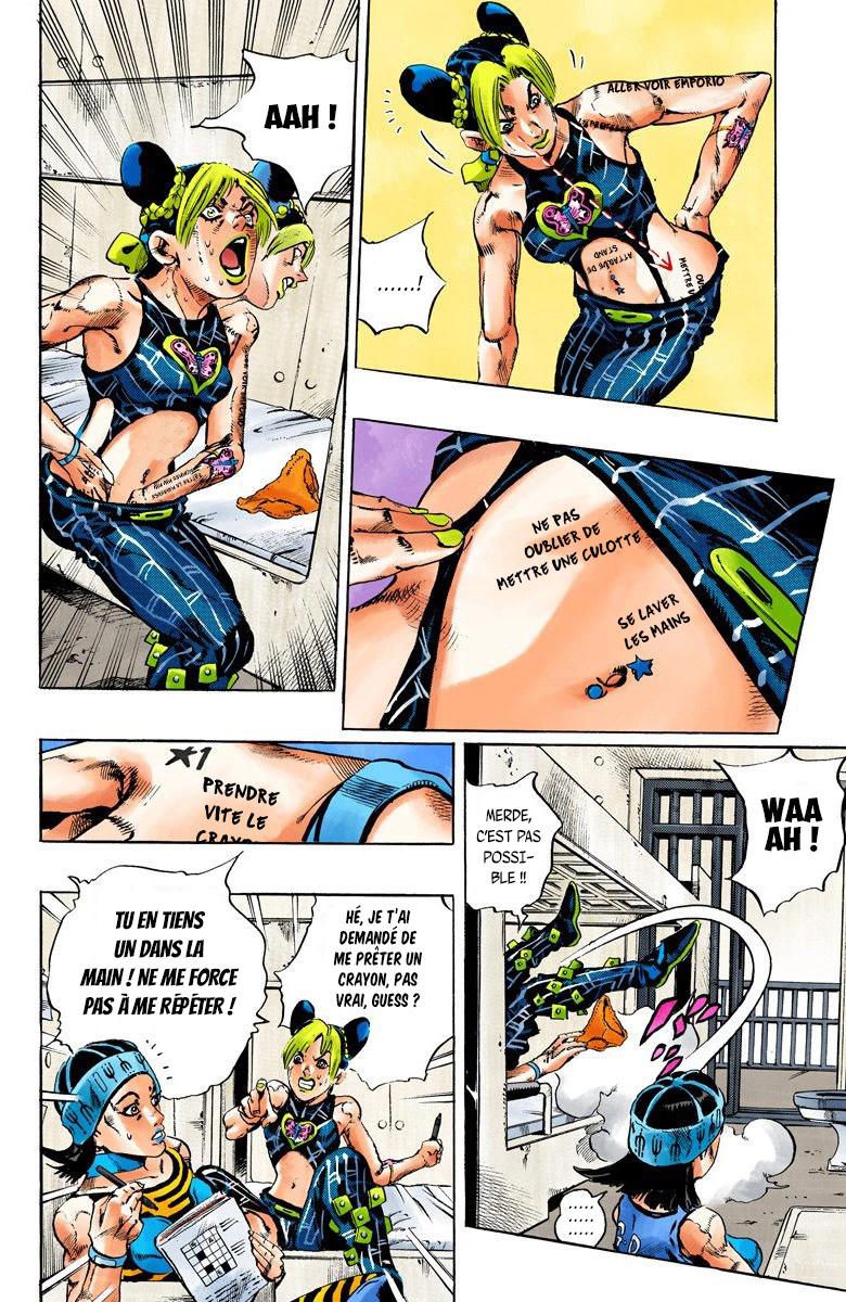 Read JoJo's Bizarre Adventure Part 6 Stone Ocean Official Colored FR Manga Online