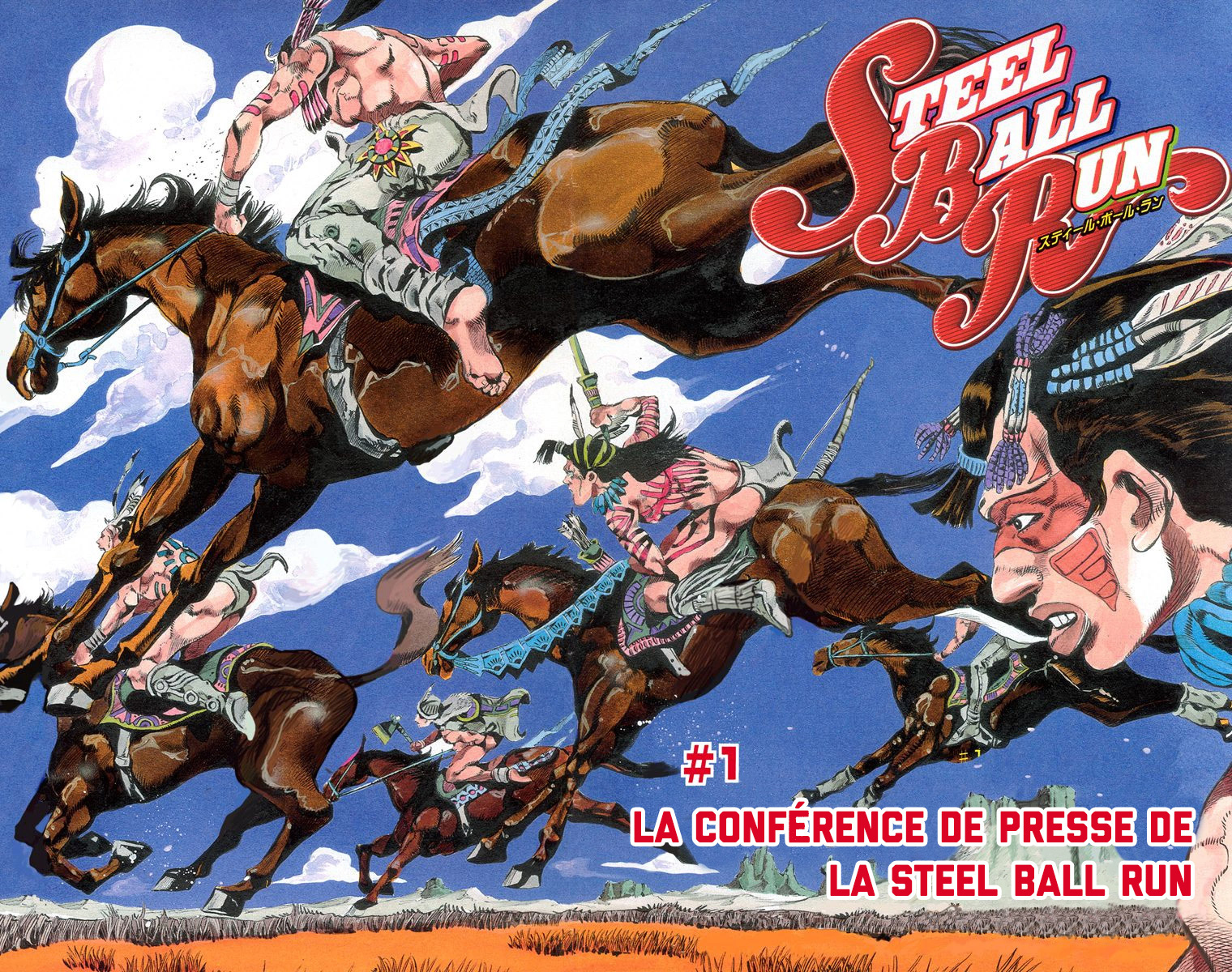 Read JoJo's Bizarre Adventure Part 7 Steel Ball Run Official Colored FR Manga Online