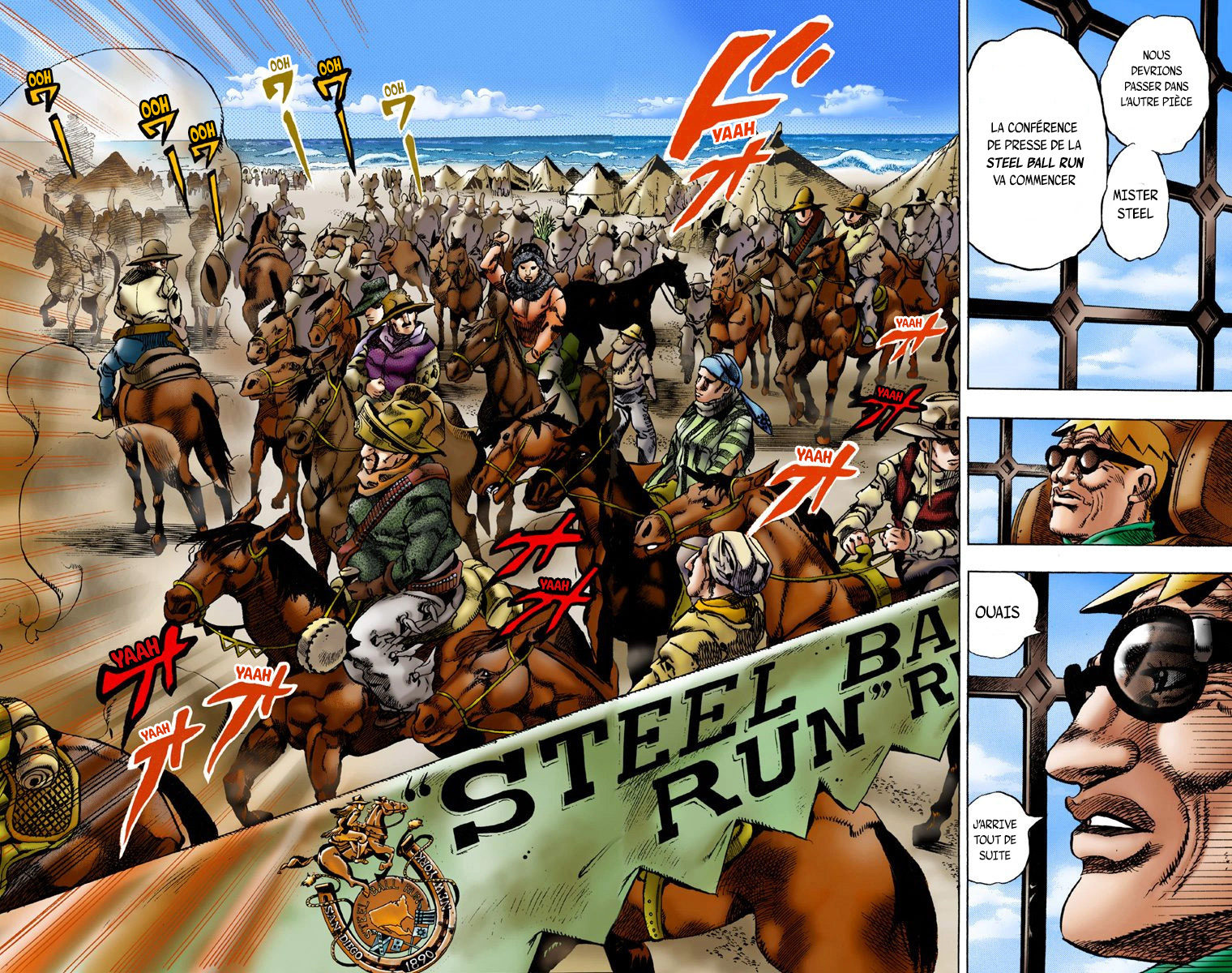 Read JoJo's Bizarre Adventure Part 7 Steel Ball Run Official Colored FR Manga Online