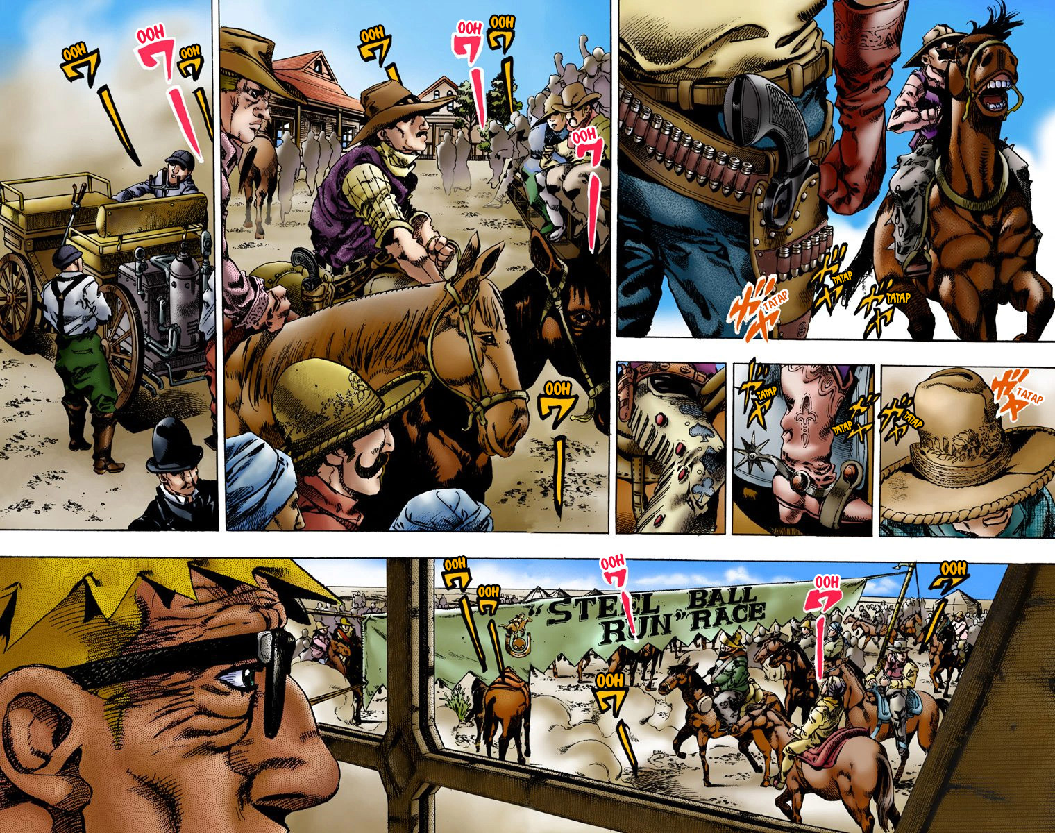 Read JoJo's Bizarre Adventure Part 7 Steel Ball Run Official Colored FR Manga Online