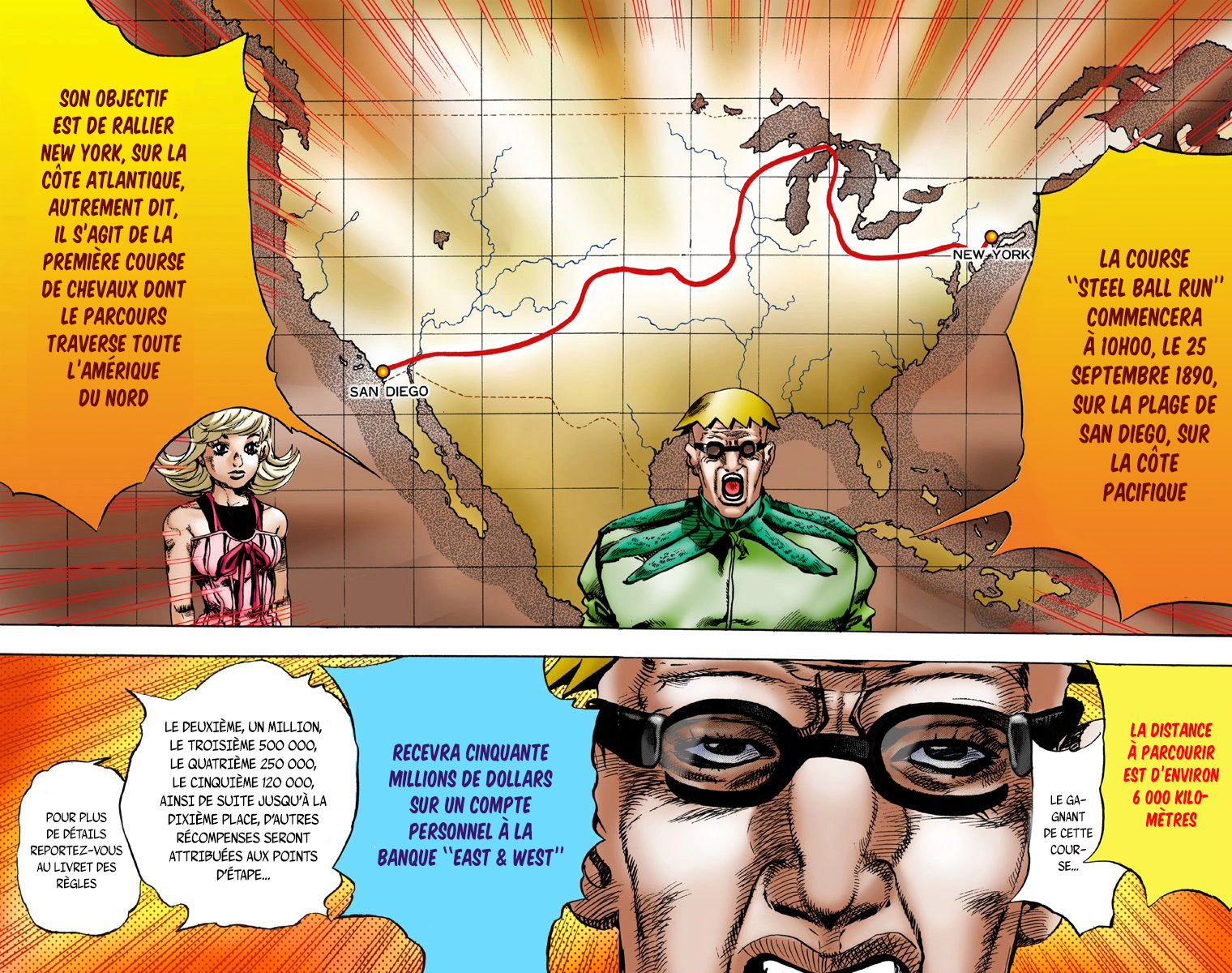 Read JoJo's Bizarre Adventure Part 7 Steel Ball Run Official Colored FR Manga Online