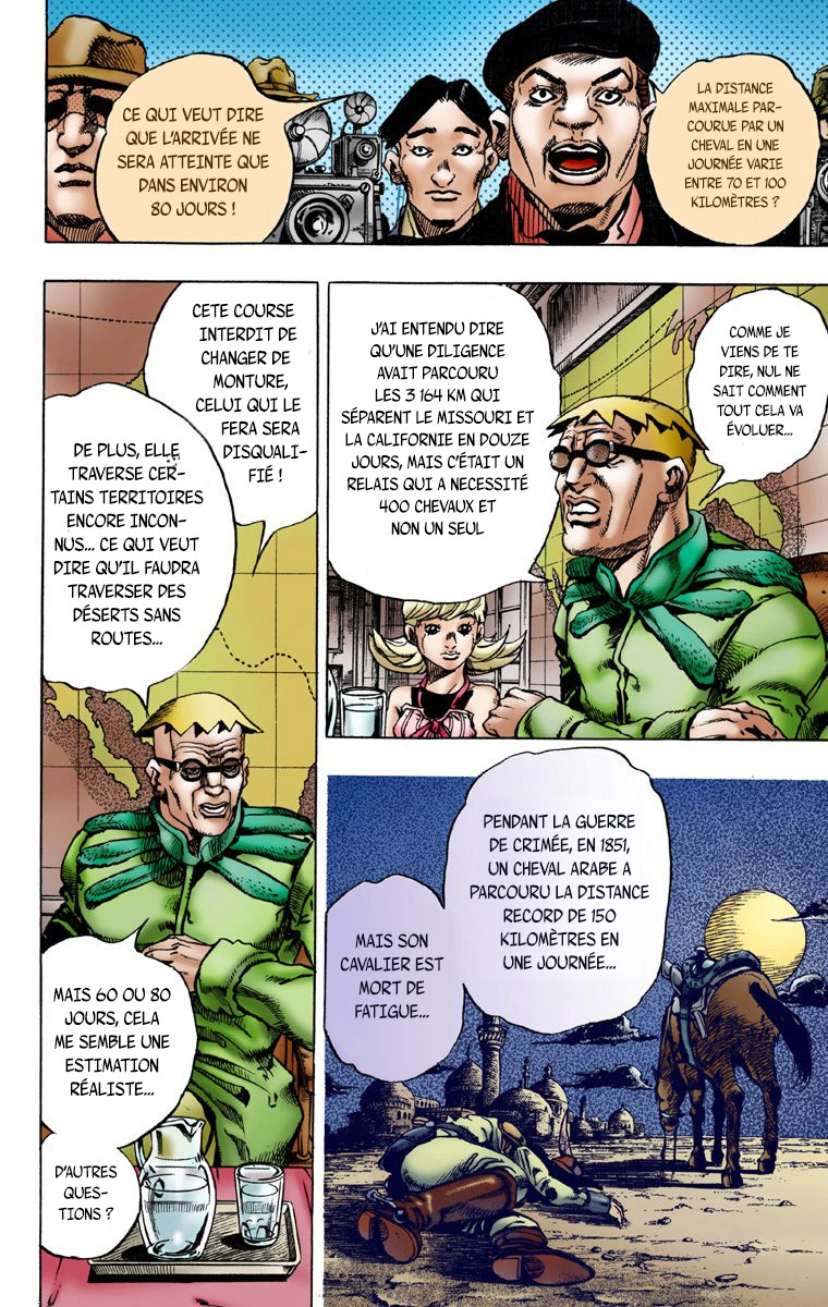 Read JoJo's Bizarre Adventure Part 7 Steel Ball Run Official Colored FR Manga Online