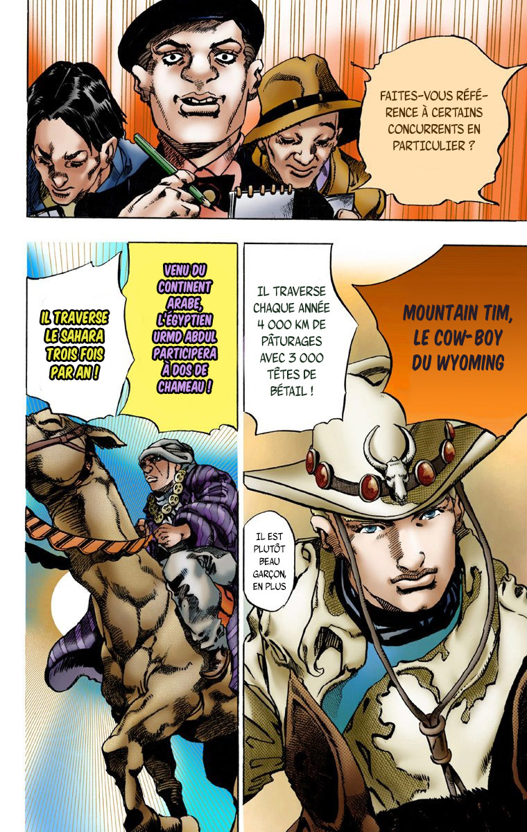Read JoJo's Bizarre Adventure Part 7 Steel Ball Run Official Colored FR Manga Online