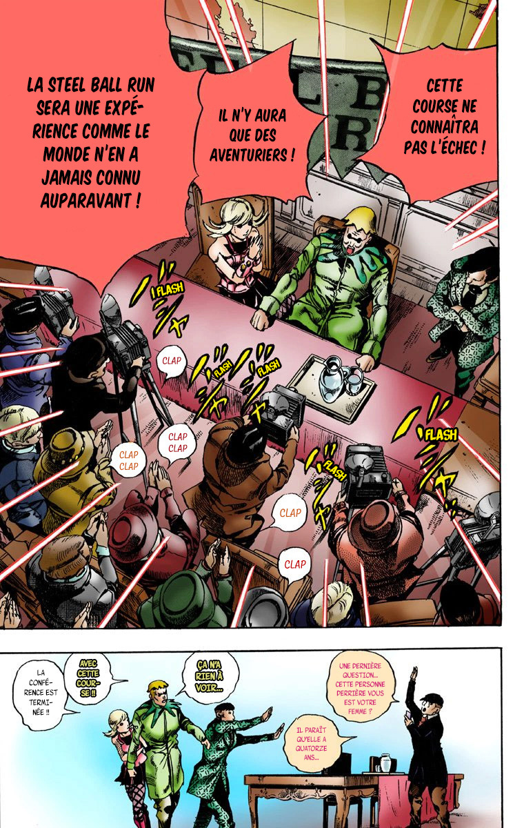 Read JoJo's Bizarre Adventure Part 7 Steel Ball Run Official Colored FR Manga Online