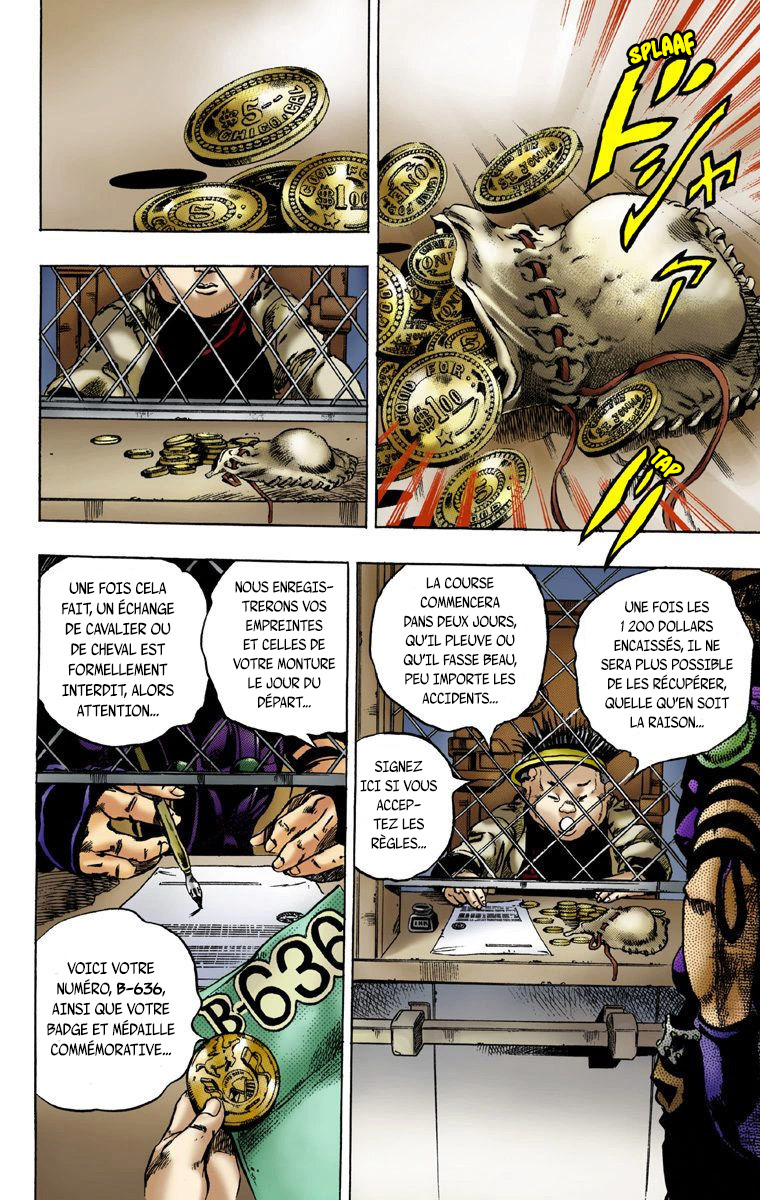 Read JoJo's Bizarre Adventure Part 7 Steel Ball Run Official Colored FR Manga Online