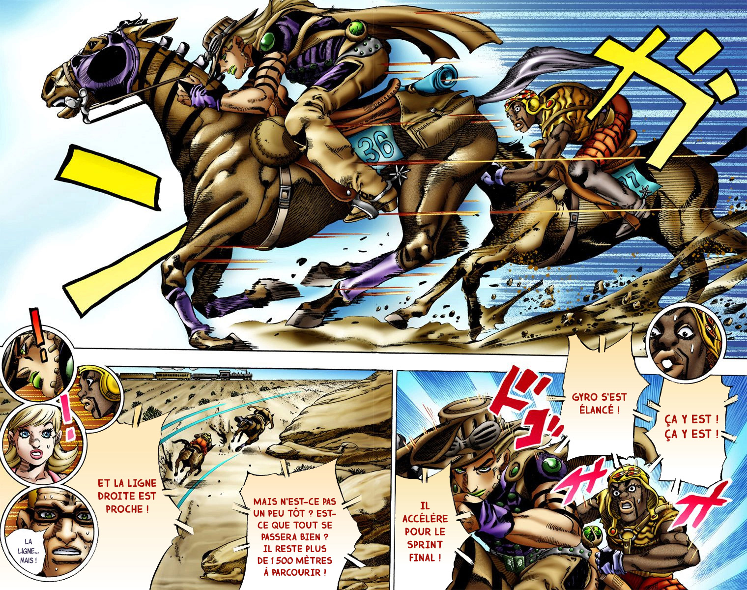 Read JoJo's Bizarre Adventure Part 7 Steel Ball Run Official Colored FR Manga Online