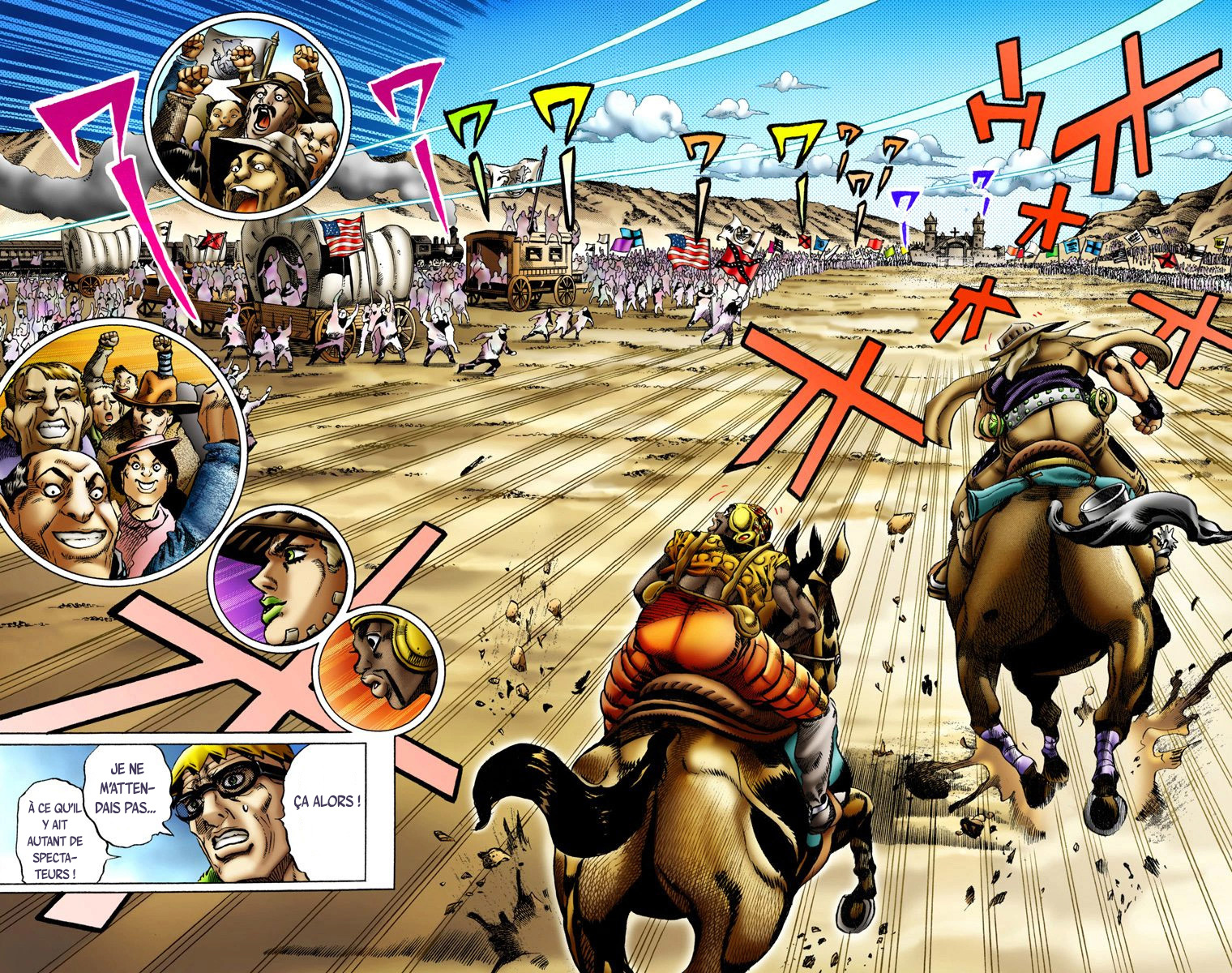 Read JoJo's Bizarre Adventure Part 7 Steel Ball Run Official Colored FR Manga Online