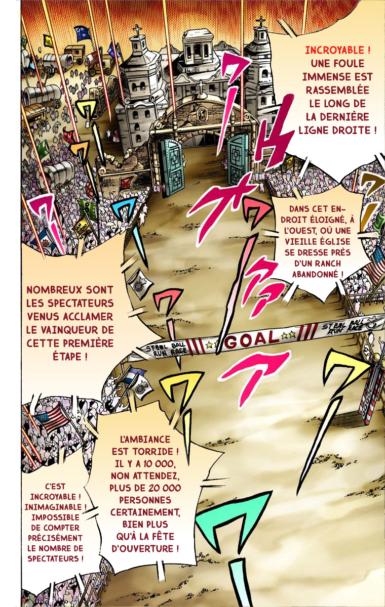 Read JoJo's Bizarre Adventure Part 7 Steel Ball Run Official Colored FR Manga Online