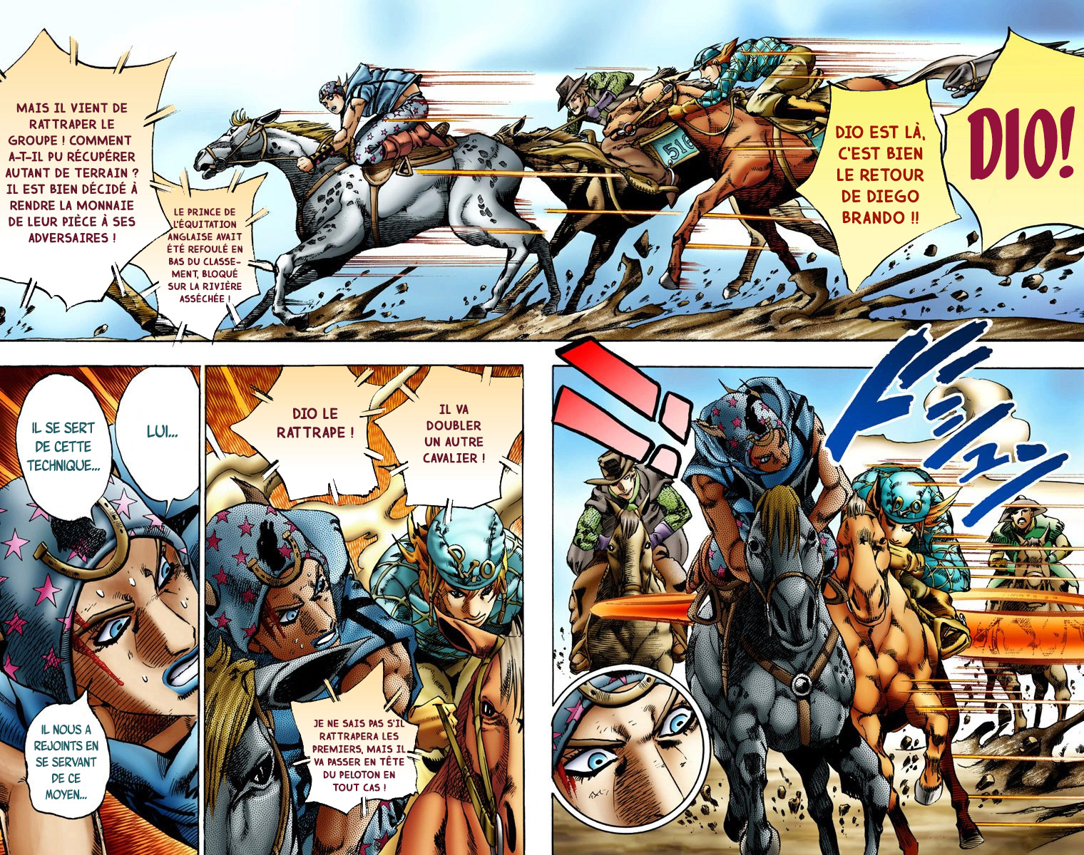 Read JoJo's Bizarre Adventure Part 7 Steel Ball Run Official Colored FR Manga Online
