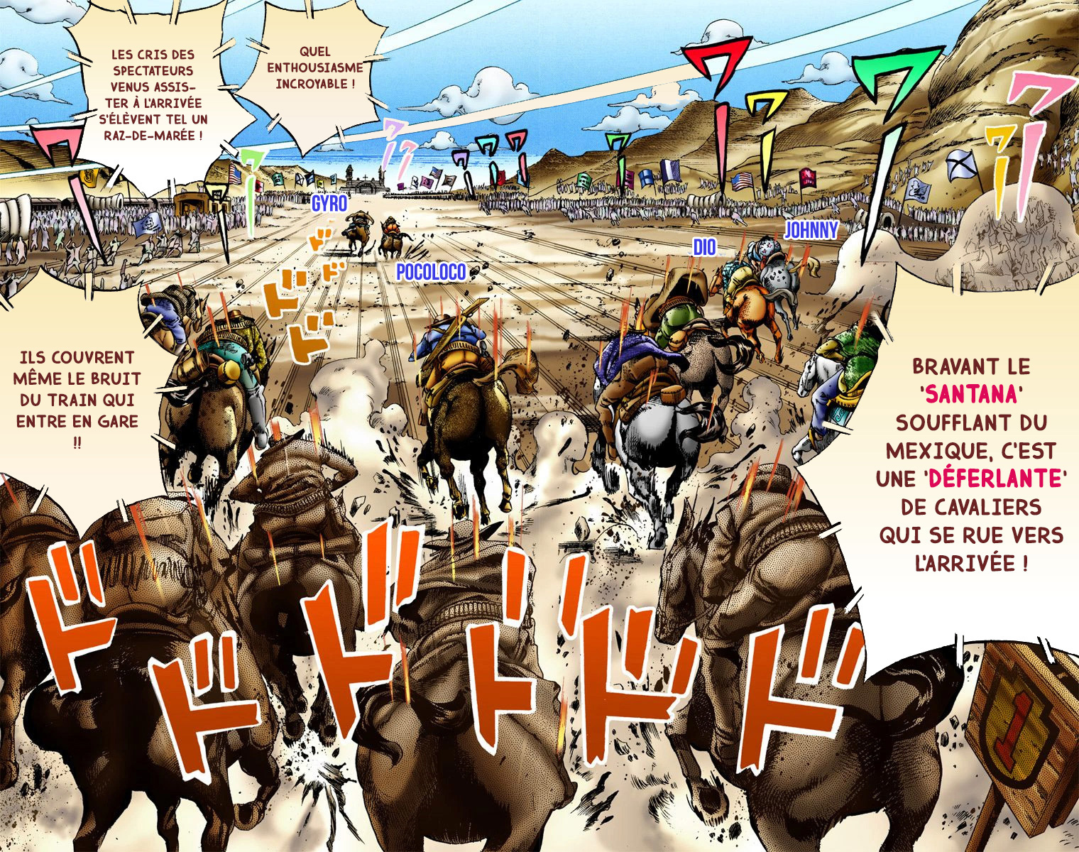 Read JoJo's Bizarre Adventure Part 7 Steel Ball Run Official Colored FR Manga Online