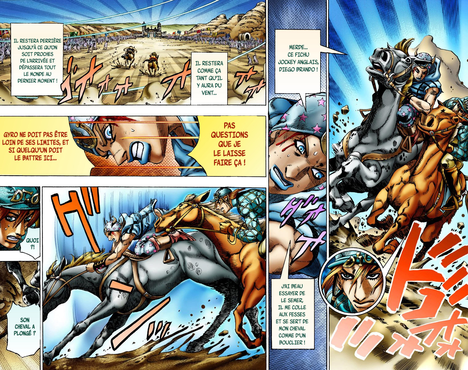 Read JoJo's Bizarre Adventure Part 7 Steel Ball Run Official Colored FR Manga Online
