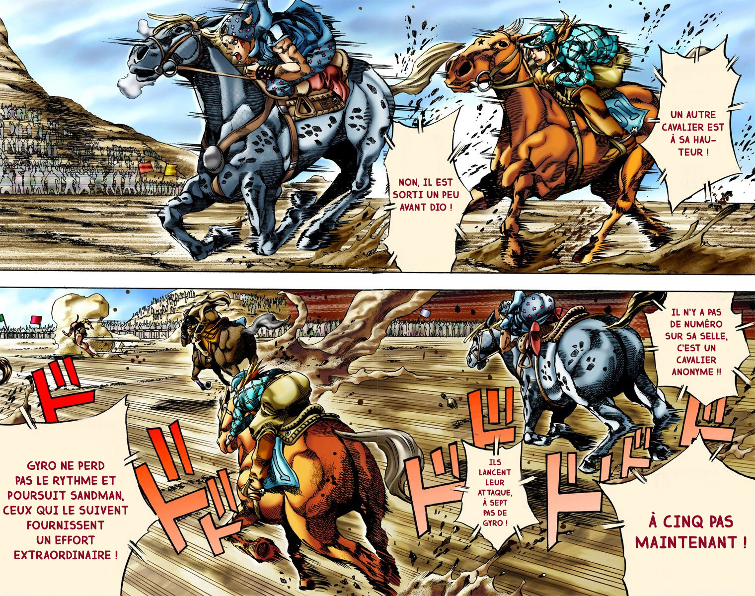 Read JoJo's Bizarre Adventure Part 7 Steel Ball Run Official Colored FR Manga Online