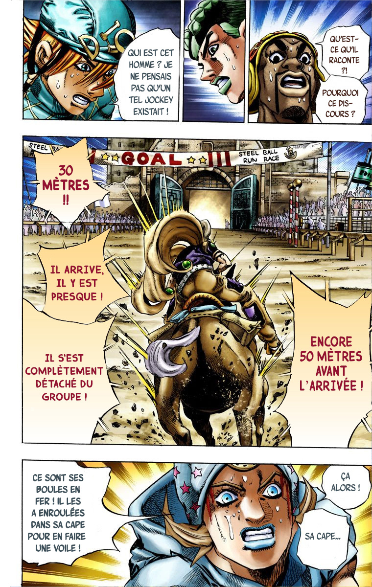 Read JoJo's Bizarre Adventure Part 7 Steel Ball Run Official Colored FR Manga Online