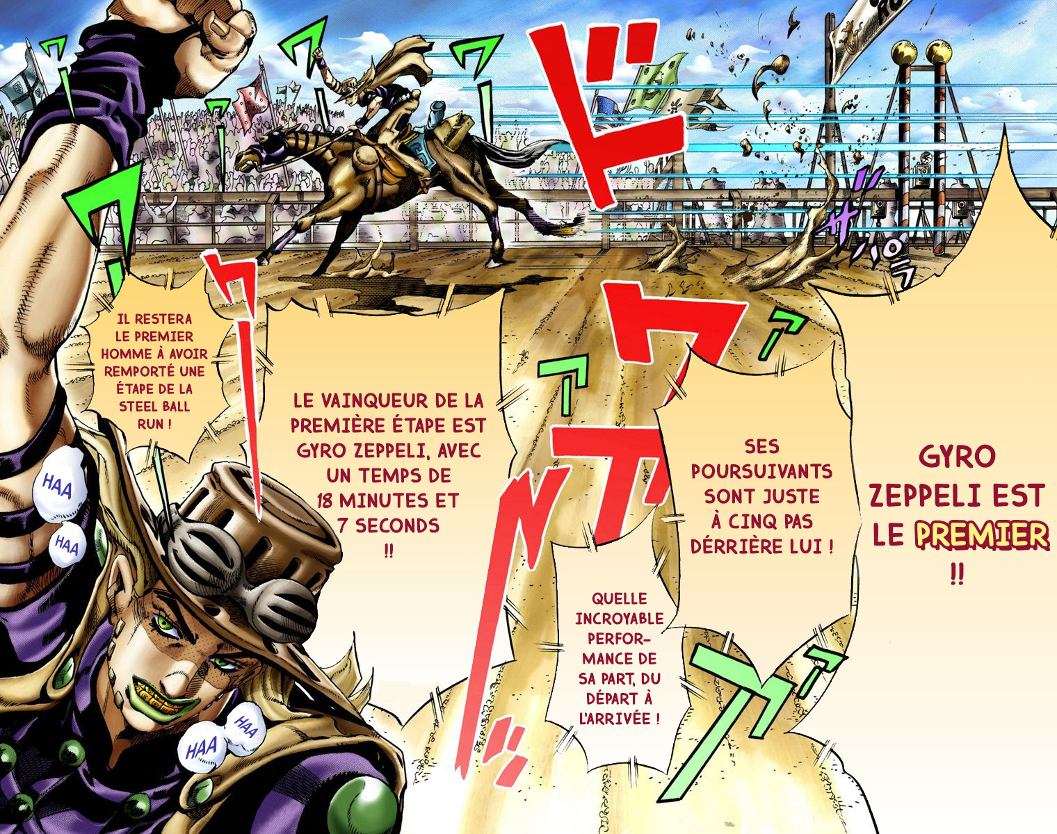 Read JoJo's Bizarre Adventure Part 7 Steel Ball Run Official Colored FR Manga Online