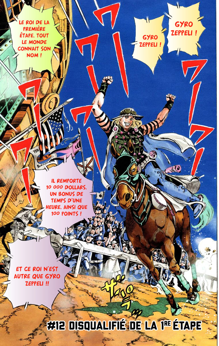 Read JoJo's Bizarre Adventure Part 7 Steel Ball Run Official Colored FR Manga Online