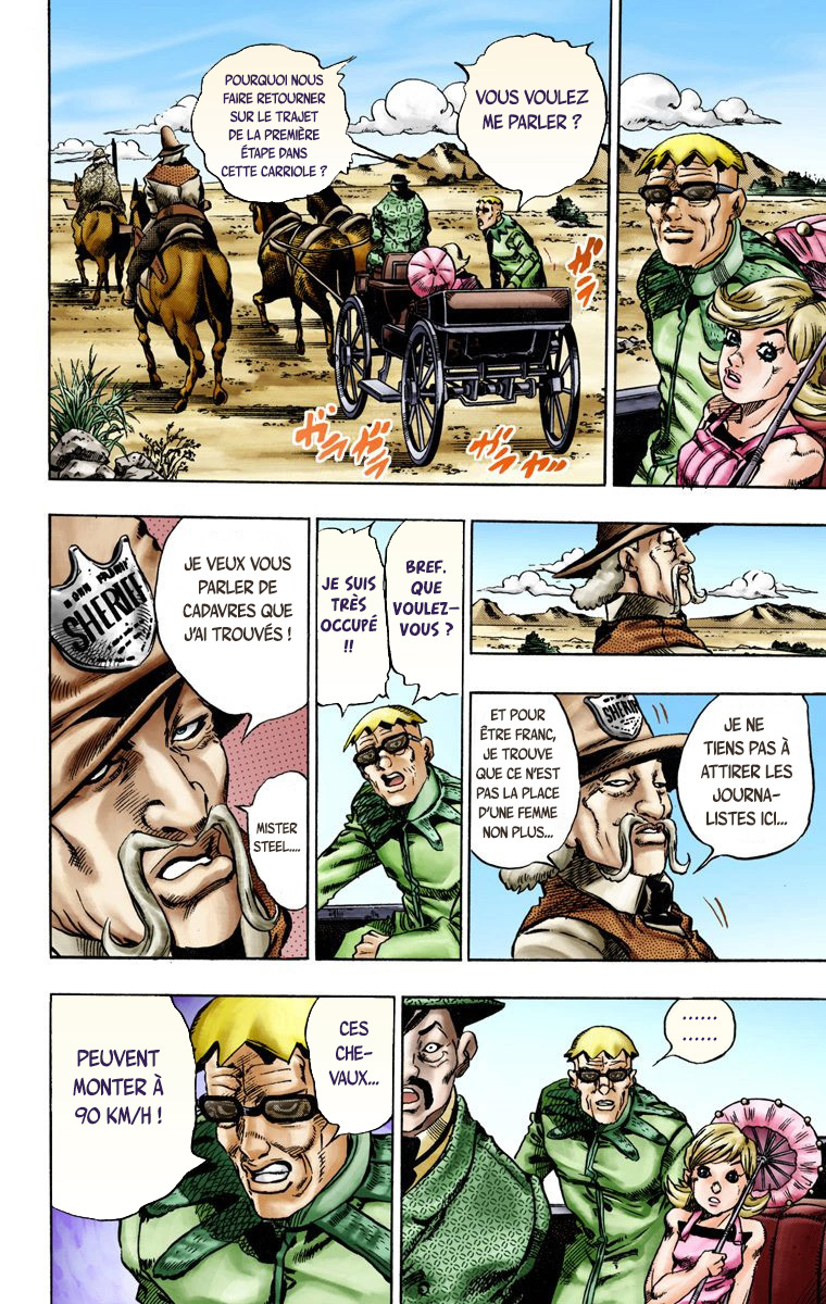 Read JoJo's Bizarre Adventure Part 7 Steel Ball Run Official Colored FR Manga Online