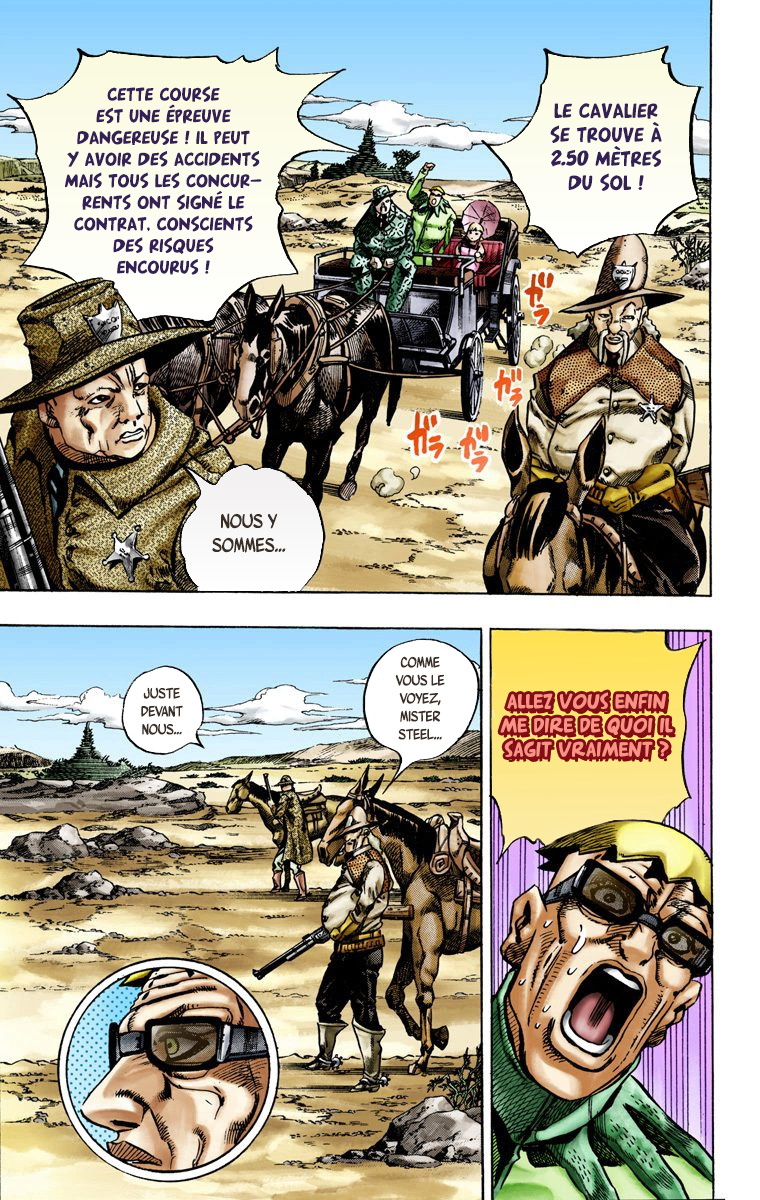 Read JoJo's Bizarre Adventure Part 7 Steel Ball Run Official Colored FR Manga Online