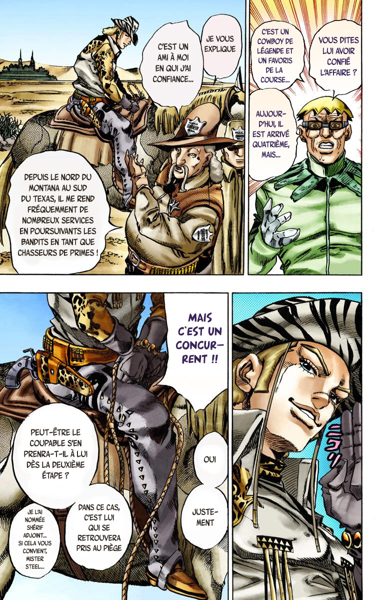 Read JoJo's Bizarre Adventure Part 7 Steel Ball Run Official Colored FR Manga Online