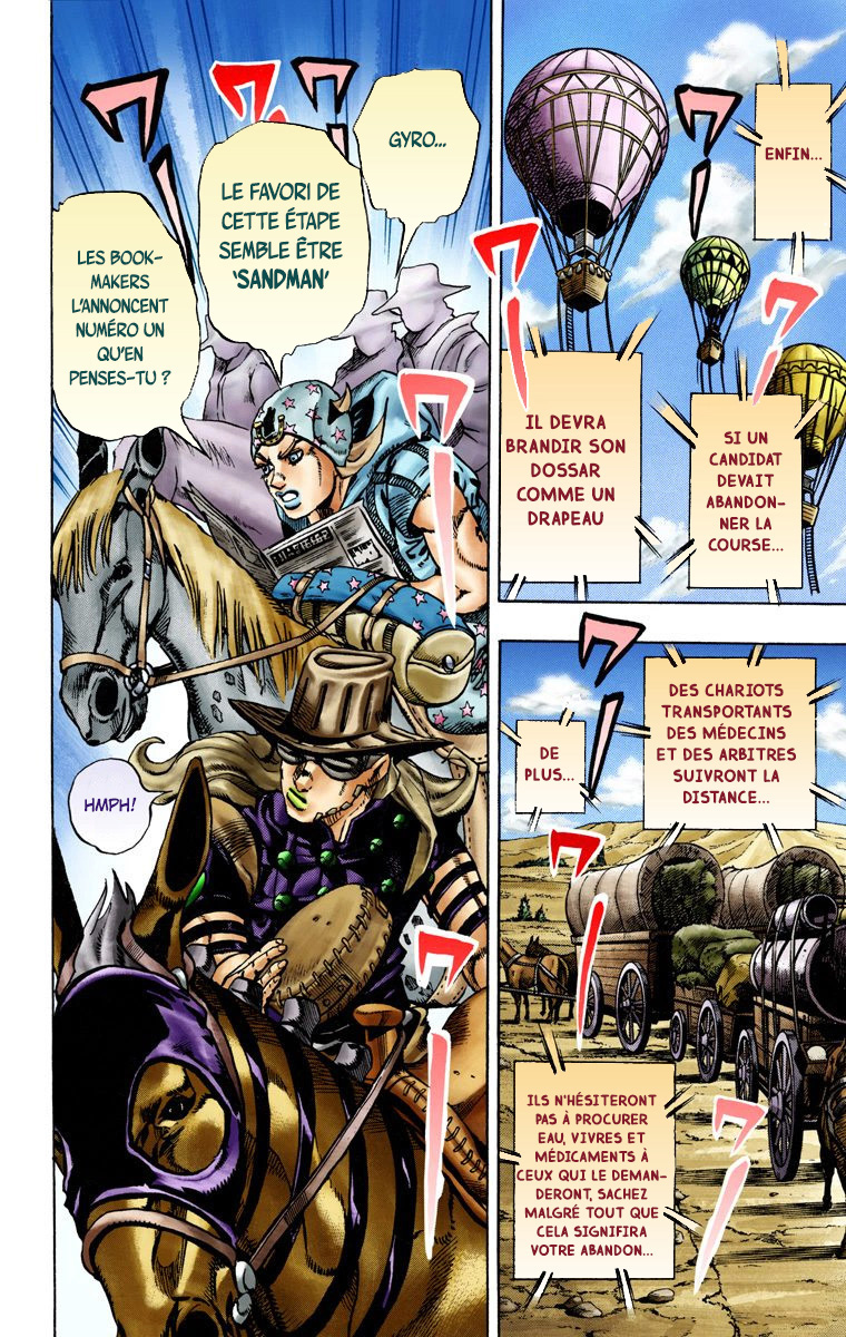 Read JoJo's Bizarre Adventure Part 7 Steel Ball Run Official Colored FR Manga Online