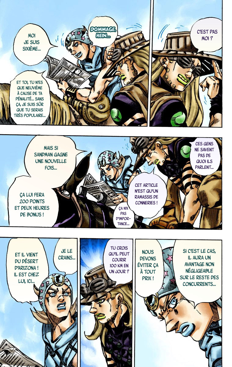 Read JoJo's Bizarre Adventure Part 7 Steel Ball Run Official Colored FR Manga Online