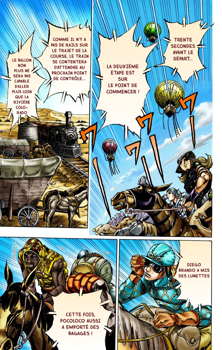 Read JoJo's Bizarre Adventure Part 7 Steel Ball Run Official Colored FR Manga Online
