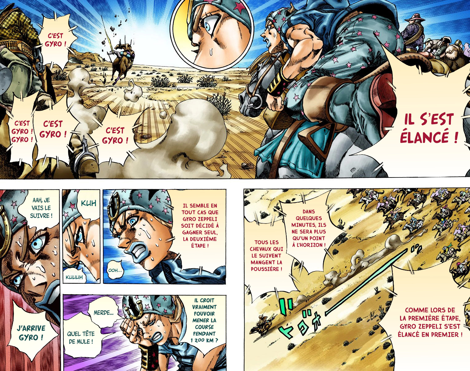 Read JoJo's Bizarre Adventure Part 7 Steel Ball Run Official Colored FR Manga Online