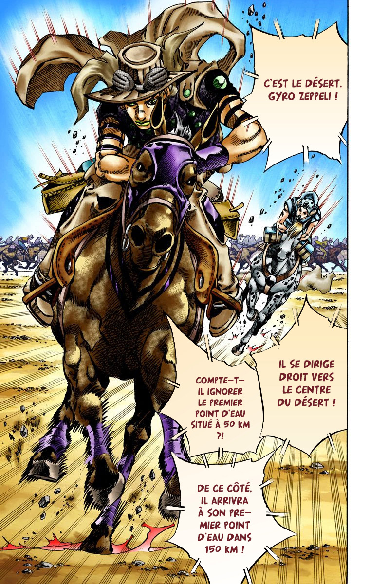 Read JoJo's Bizarre Adventure Part 7 Steel Ball Run Official Colored FR Manga Online
