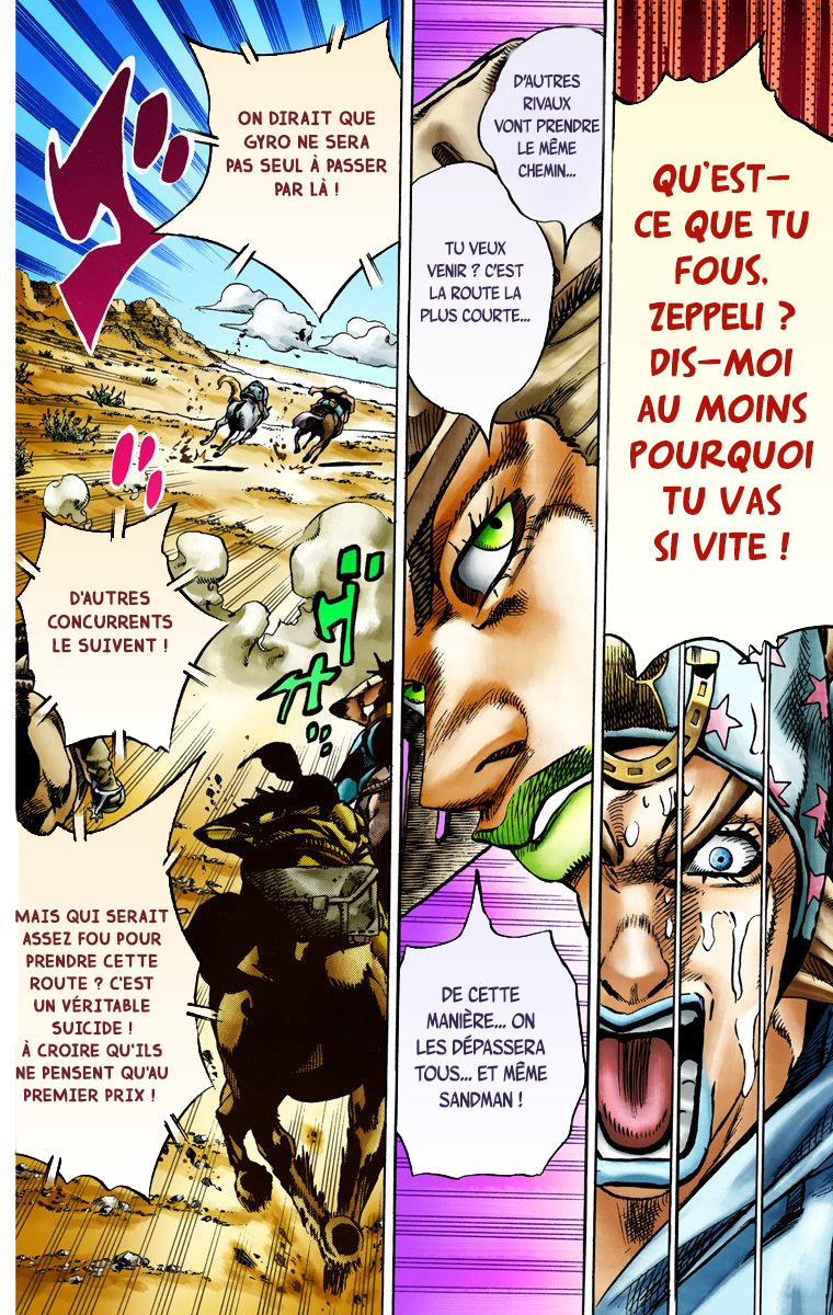 Read JoJo's Bizarre Adventure Part 7 Steel Ball Run Official Colored FR Manga Online