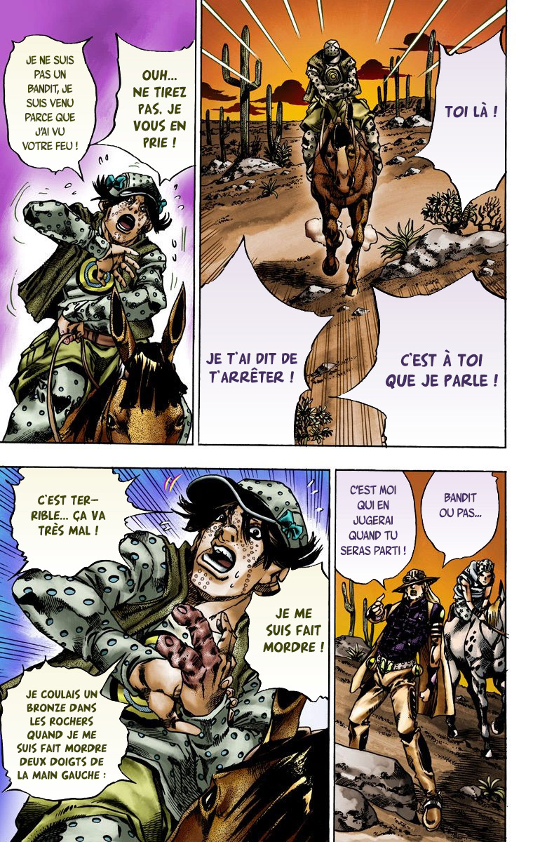 Read JoJo's Bizarre Adventure Part 7 Steel Ball Run Official Colored FR Manga Online