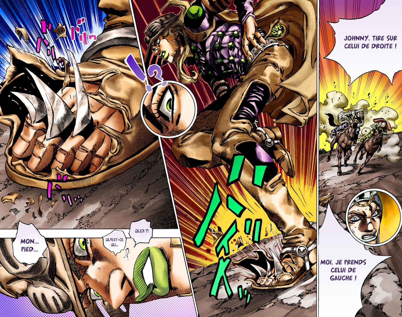 Read JoJo's Bizarre Adventure Part 7 Steel Ball Run Official Colored FR Manga Online