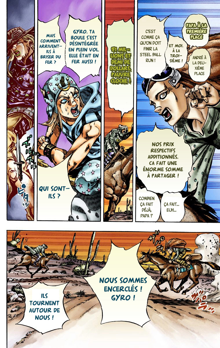 Read JoJo's Bizarre Adventure Part 7 Steel Ball Run Official Colored FR Manga Online