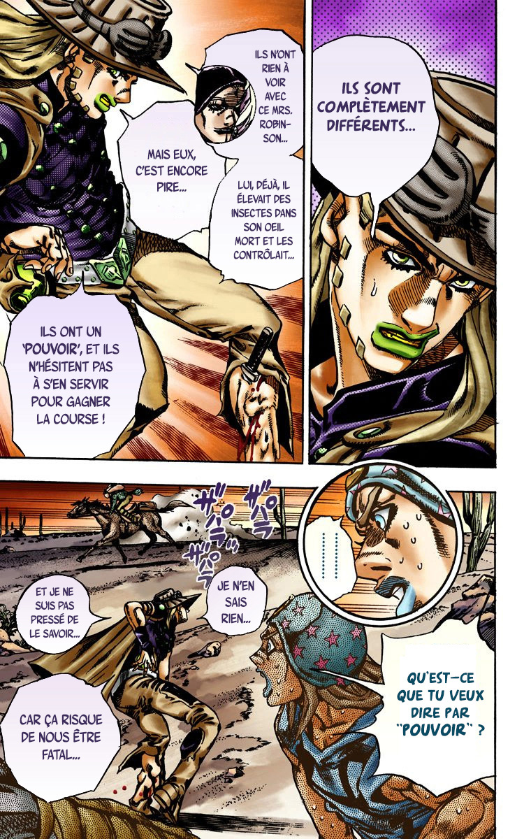 Read JoJo's Bizarre Adventure Part 7 Steel Ball Run Official Colored FR Manga Online