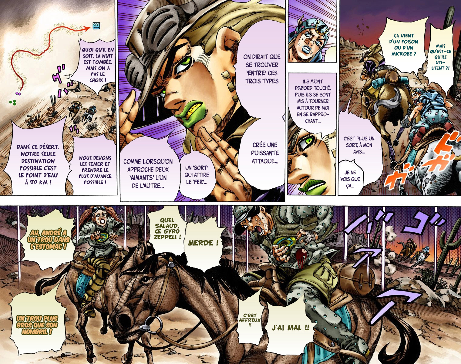 Read JoJo's Bizarre Adventure Part 7 Steel Ball Run Official Colored FR Manga Online