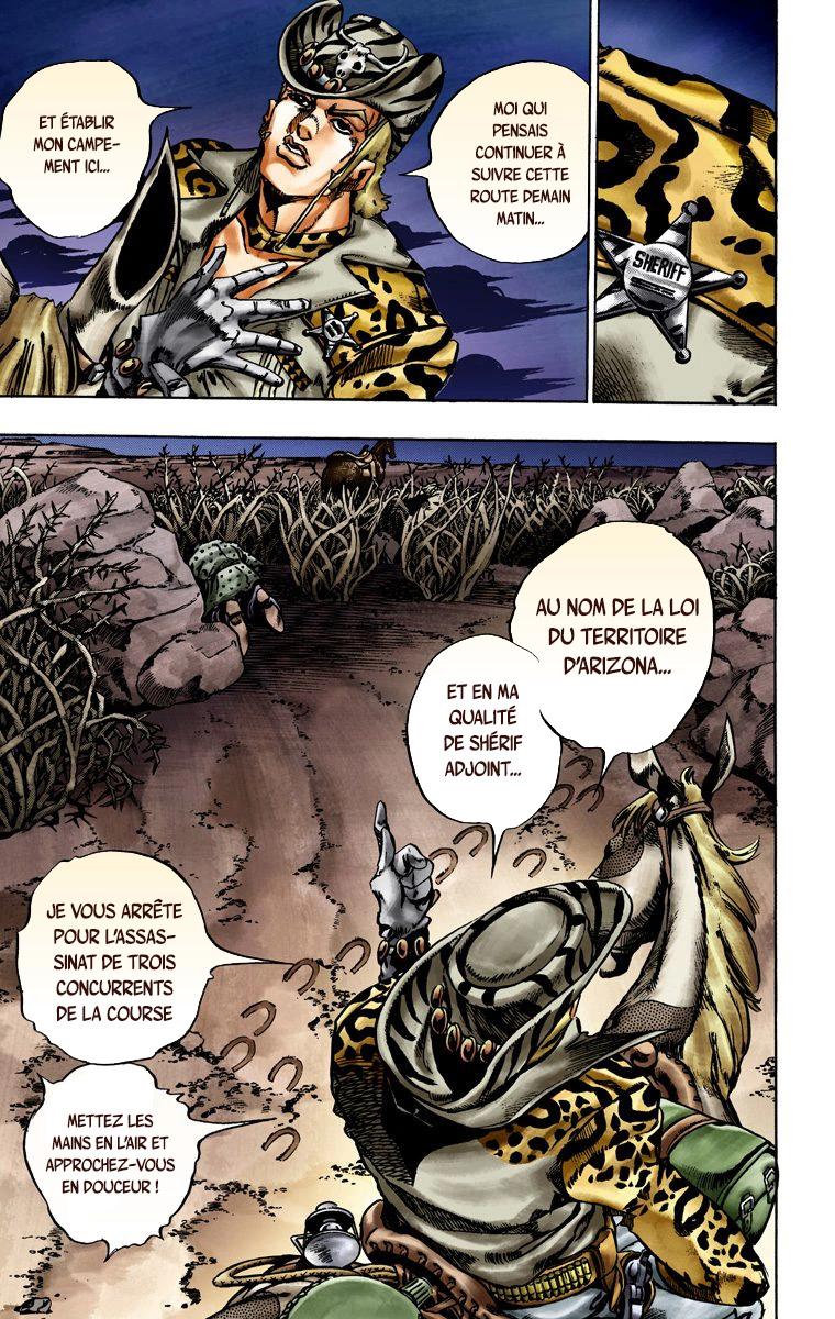 Read JoJo's Bizarre Adventure Part 7 Steel Ball Run Official Colored FR Manga Online