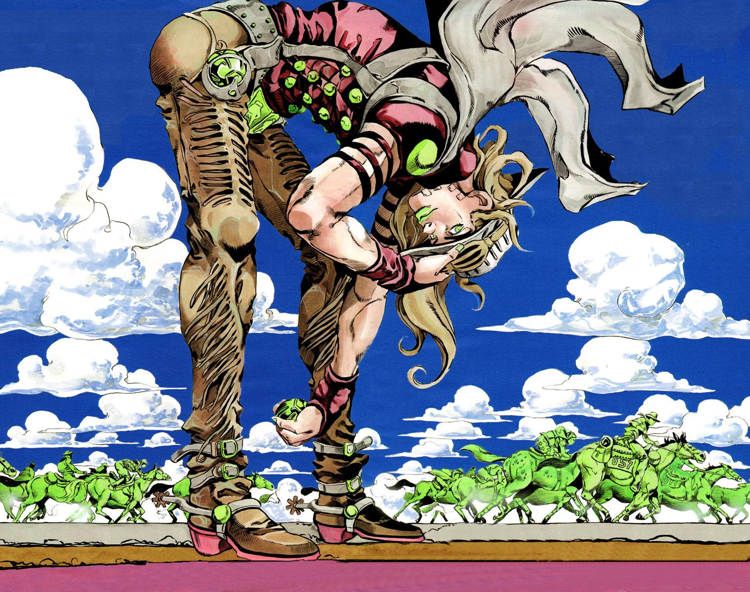 Read JoJo's Bizarre Adventure Part 7 Steel Ball Run Official Colored FR Manga Online