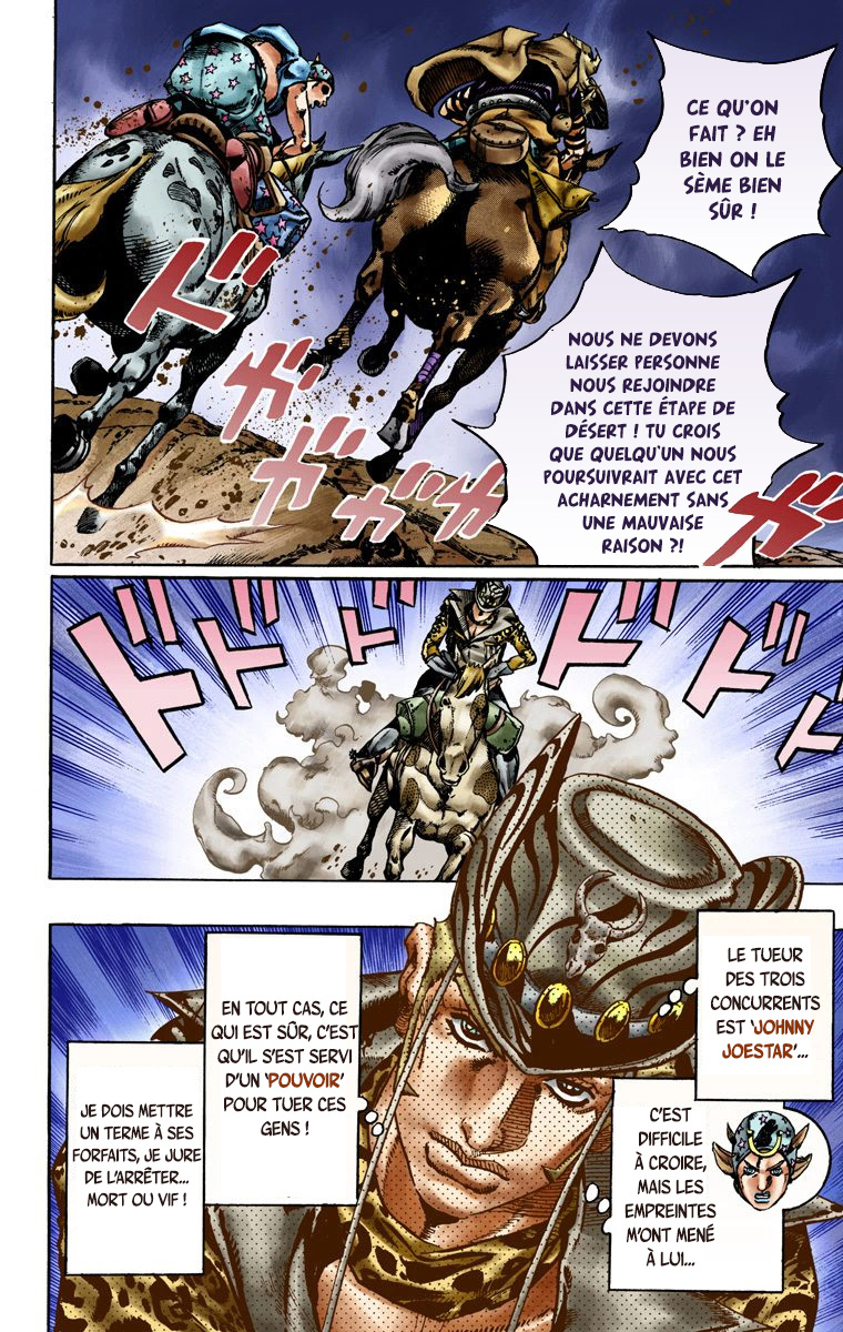 Read JoJo's Bizarre Adventure Part 7 Steel Ball Run Official Colored FR Manga Online