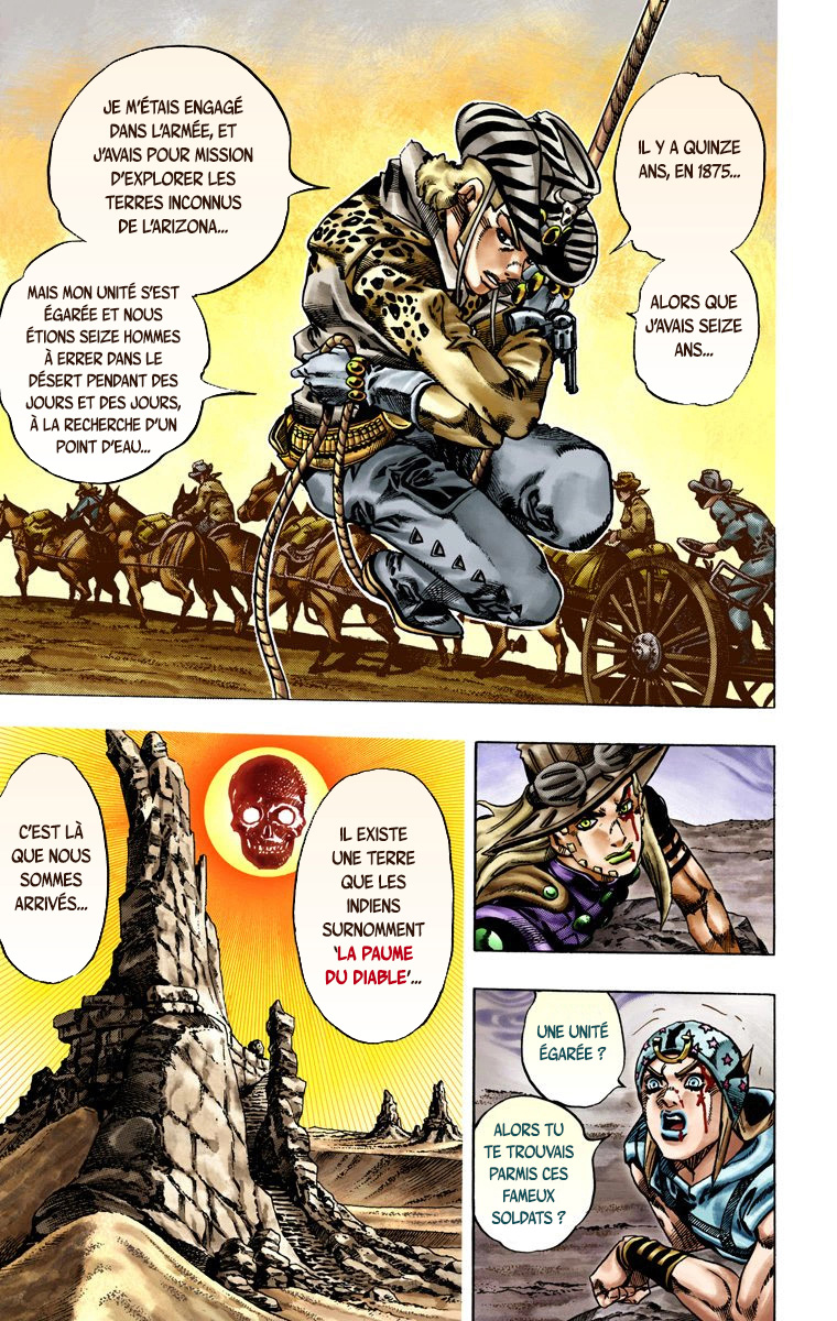 Read JoJo's Bizarre Adventure Part 7 Steel Ball Run Official Colored FR Manga Online