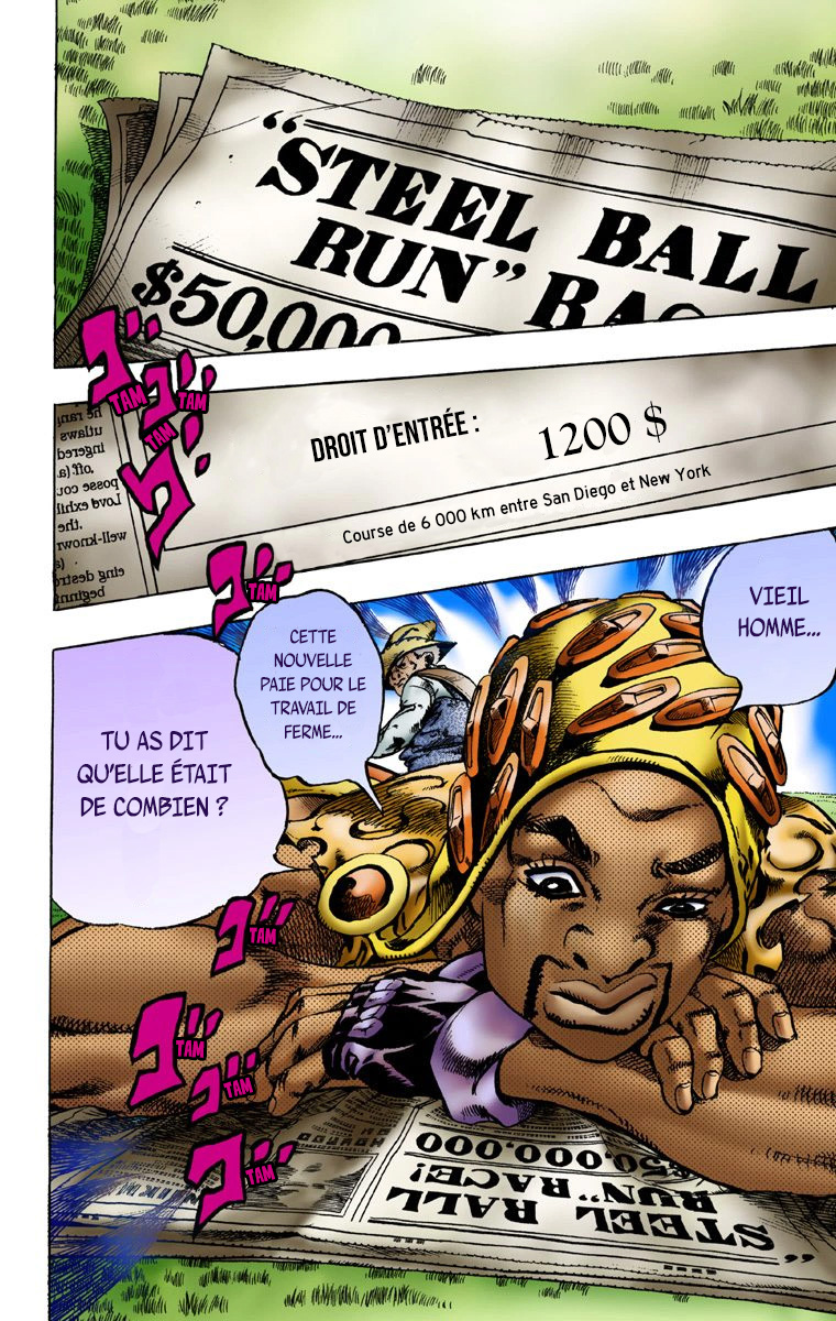 Read JoJo's Bizarre Adventure Part 7 Steel Ball Run Official Colored FR Manga Online
