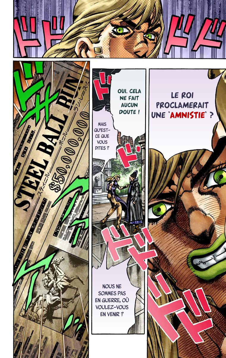 Read JoJo's Bizarre Adventure Part 7 Steel Ball Run Official Colored FR Manga Online