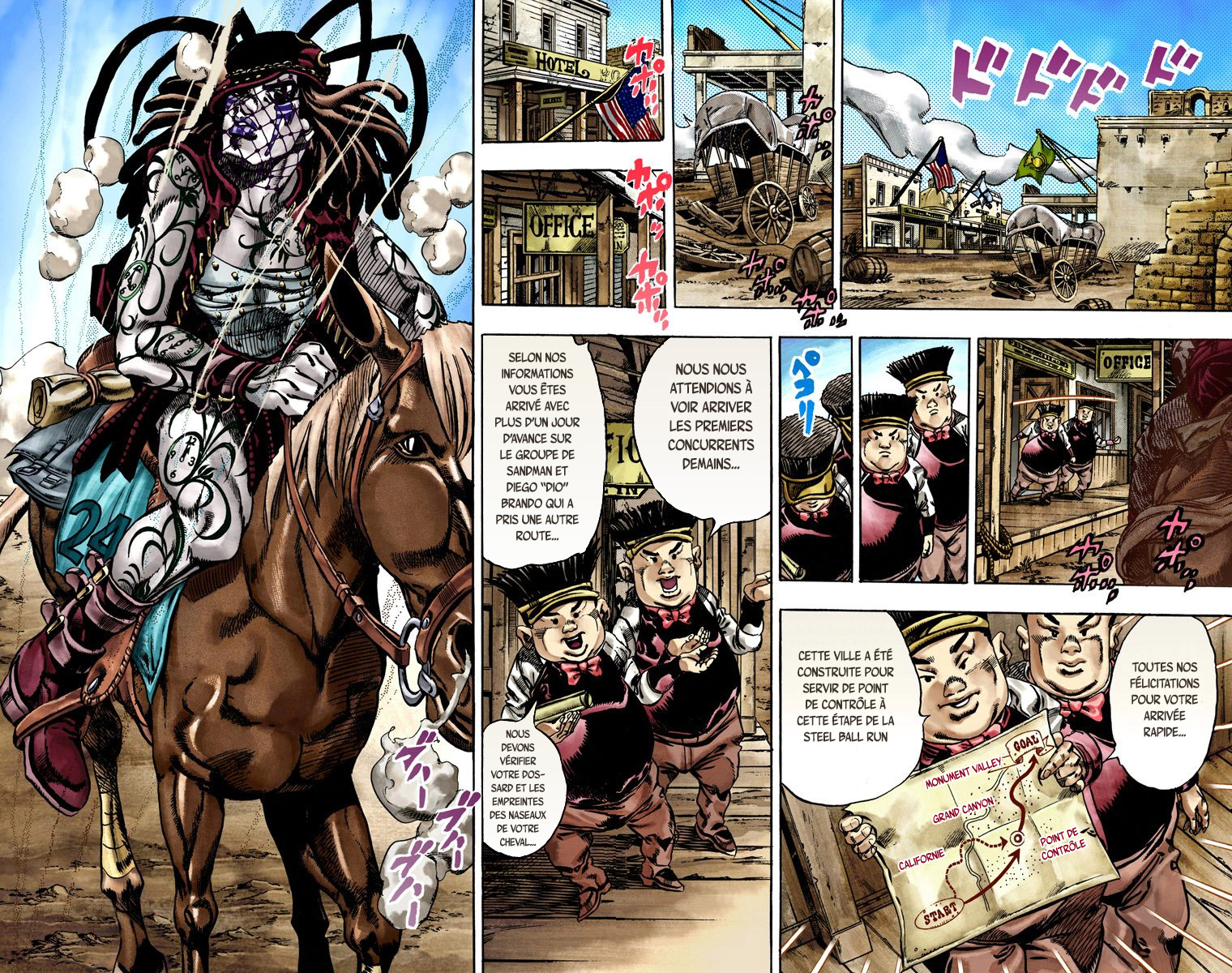 Read JoJo's Bizarre Adventure Part 7 Steel Ball Run Official Colored FR Manga Online