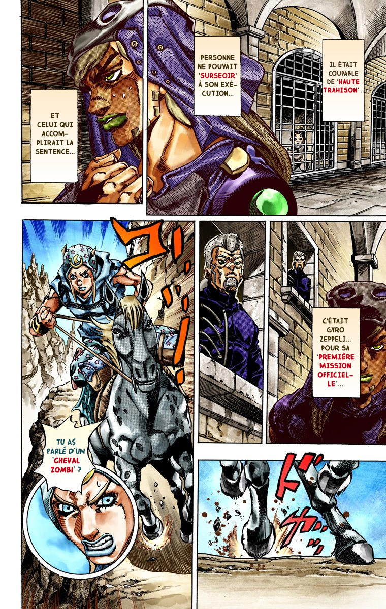Read JoJo's Bizarre Adventure Part 7 Steel Ball Run Official Colored FR Manga Online